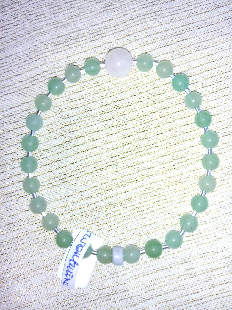 aventurine et quartz rose