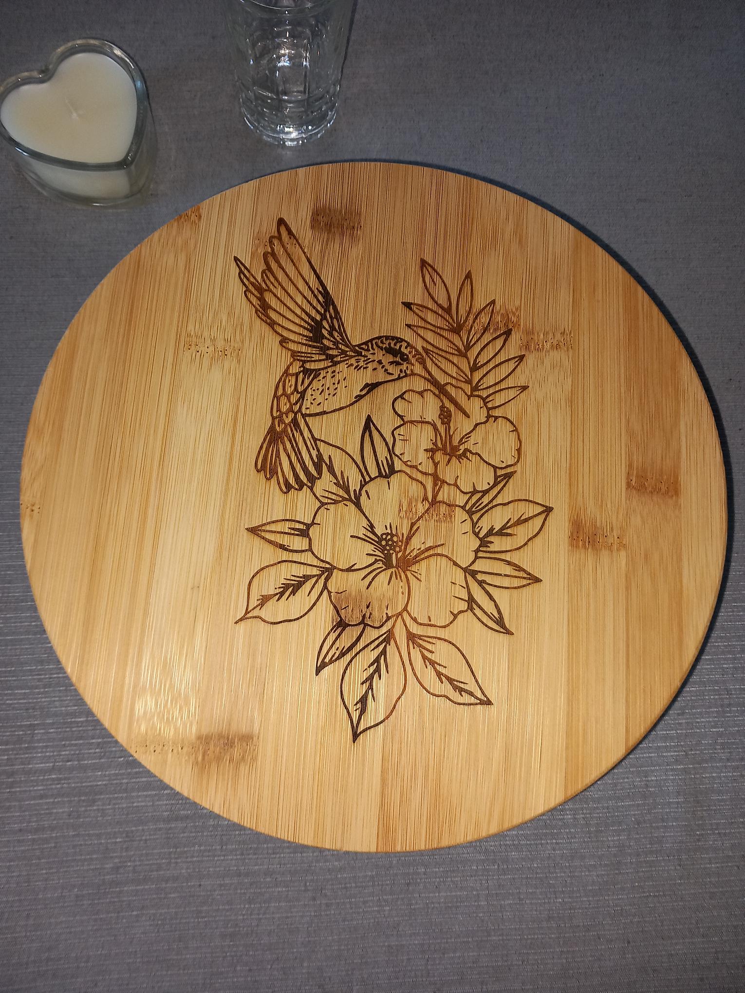 Plateau à gâteau en bambou 