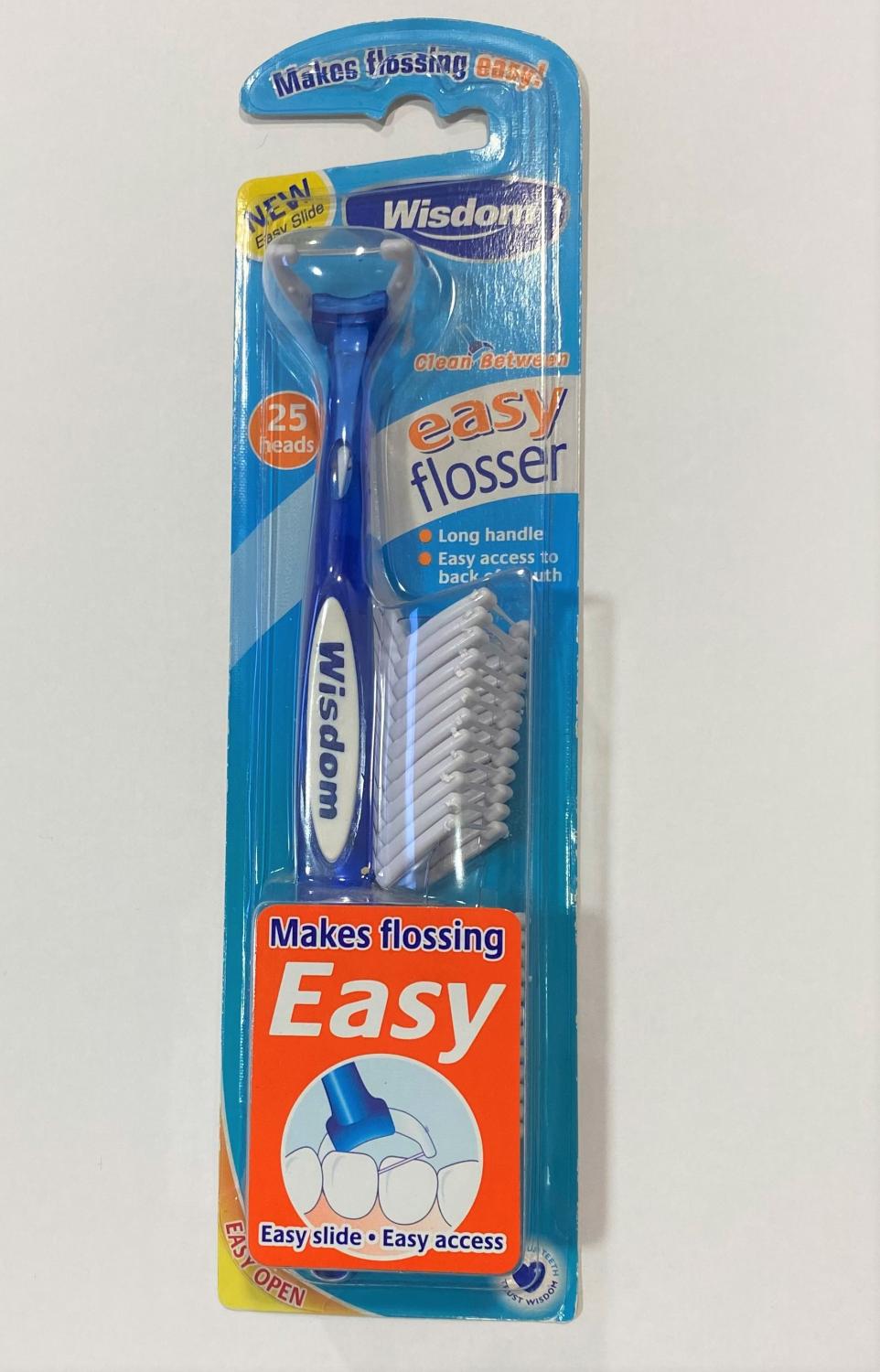 Wisdom Easy Flossers Blue (X 25 Heads)