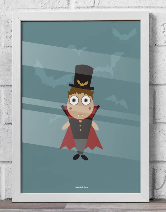 10 - Carte postale enfant vampire