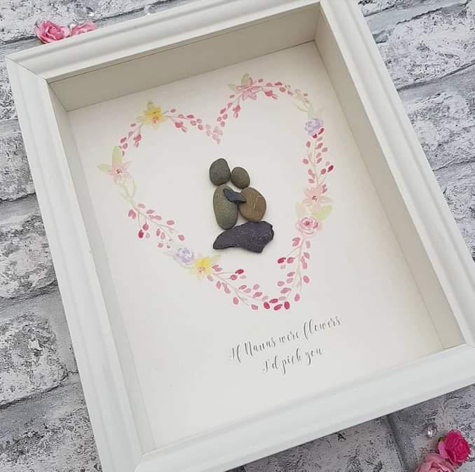 If Nanas were flowers, I'd pick you personalised pebble picture for Nan, Nanny, Nan, Mum, Mummy