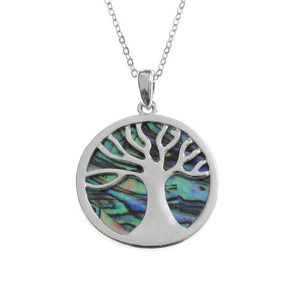 Classic tree of life design Paua shell Necklace