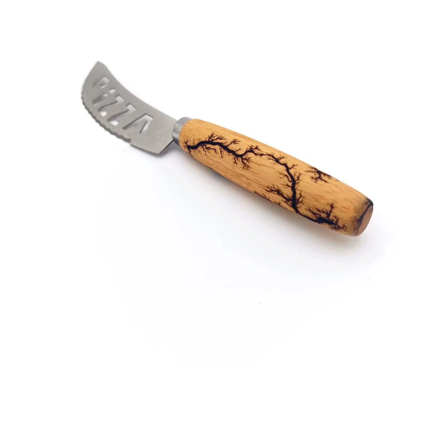 Couteaux à pizza en hévéa 