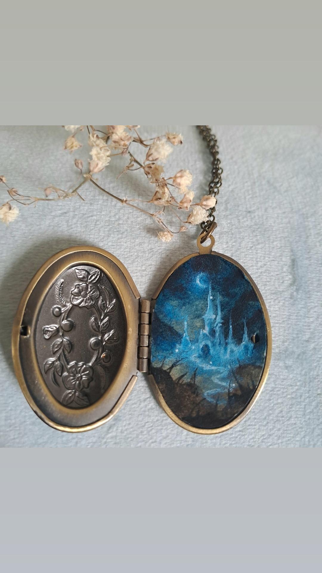 Pendentif château d'Ylanor pièce unique 