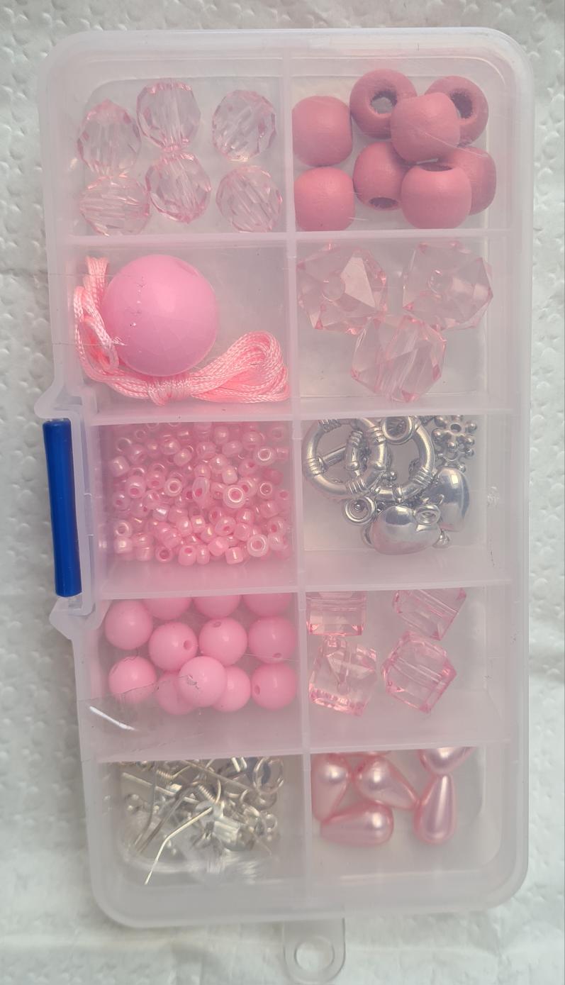 Jewellery making kit pink