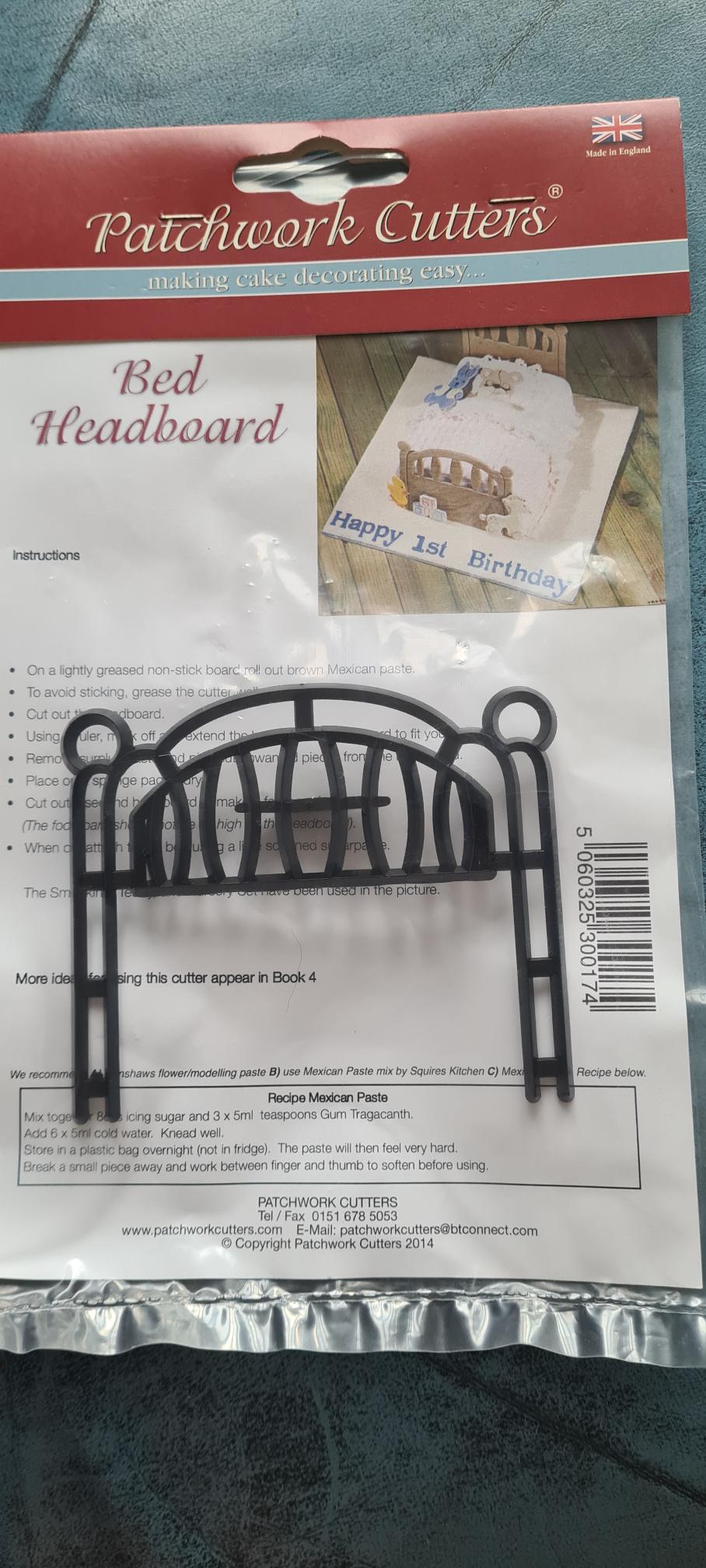 Patchwork Cutters Marion Frost Bed Headboard cake decorating