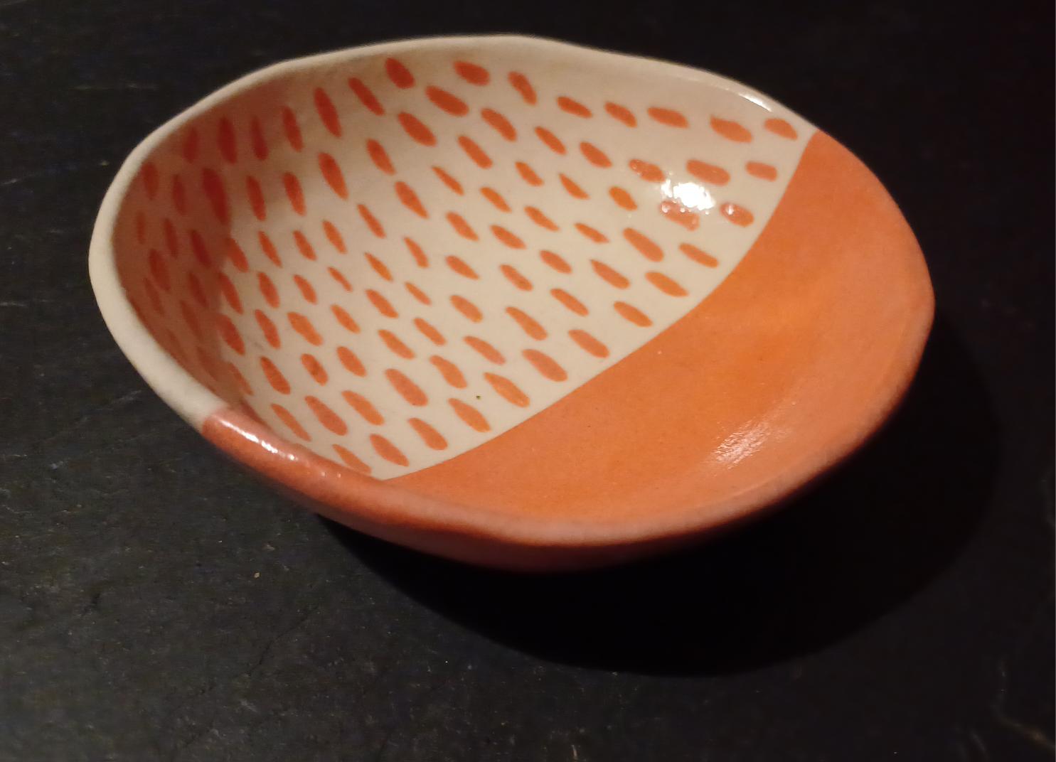 Small orange trinket dish 