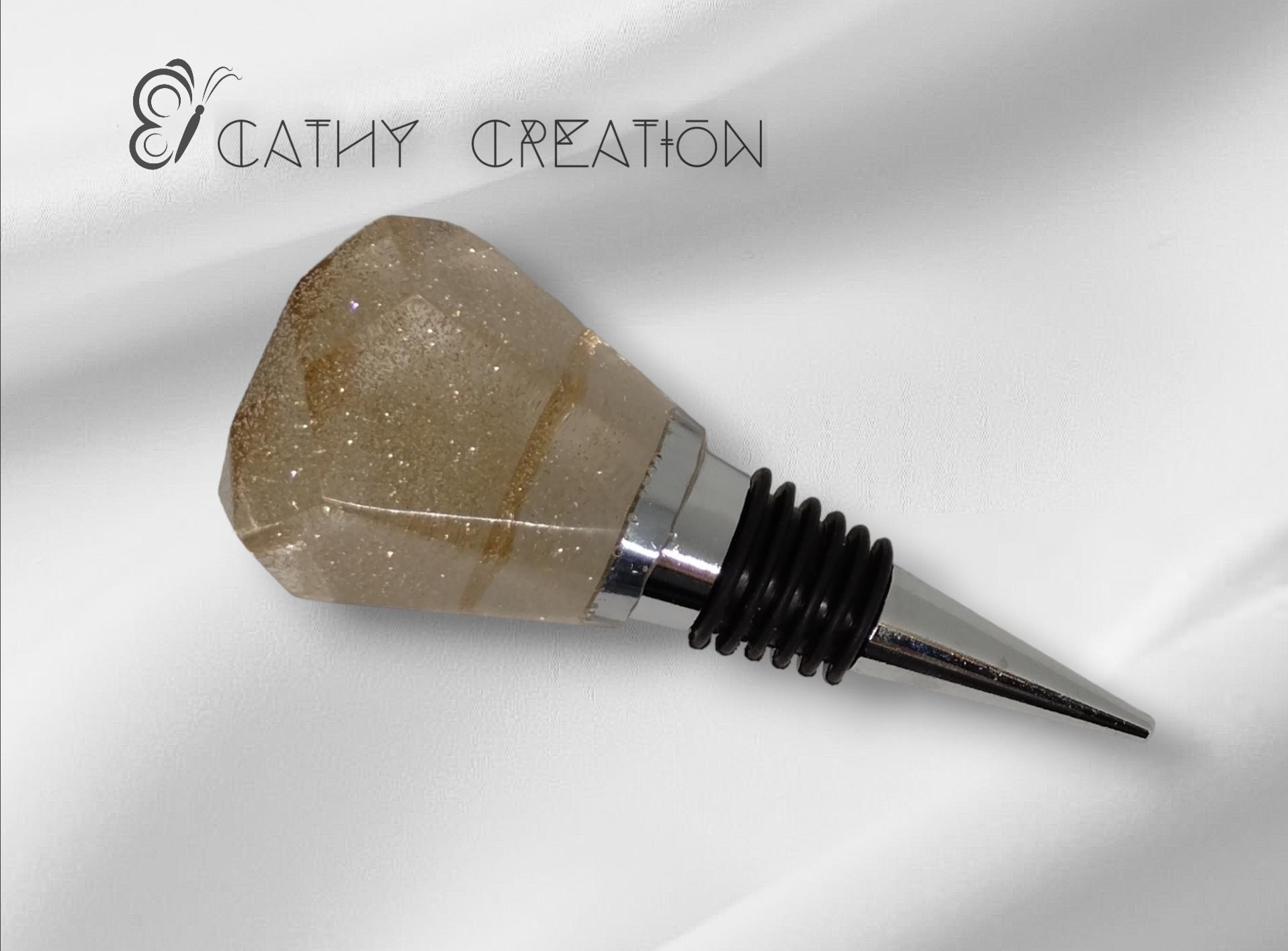 Bouchon transparent paillettes 