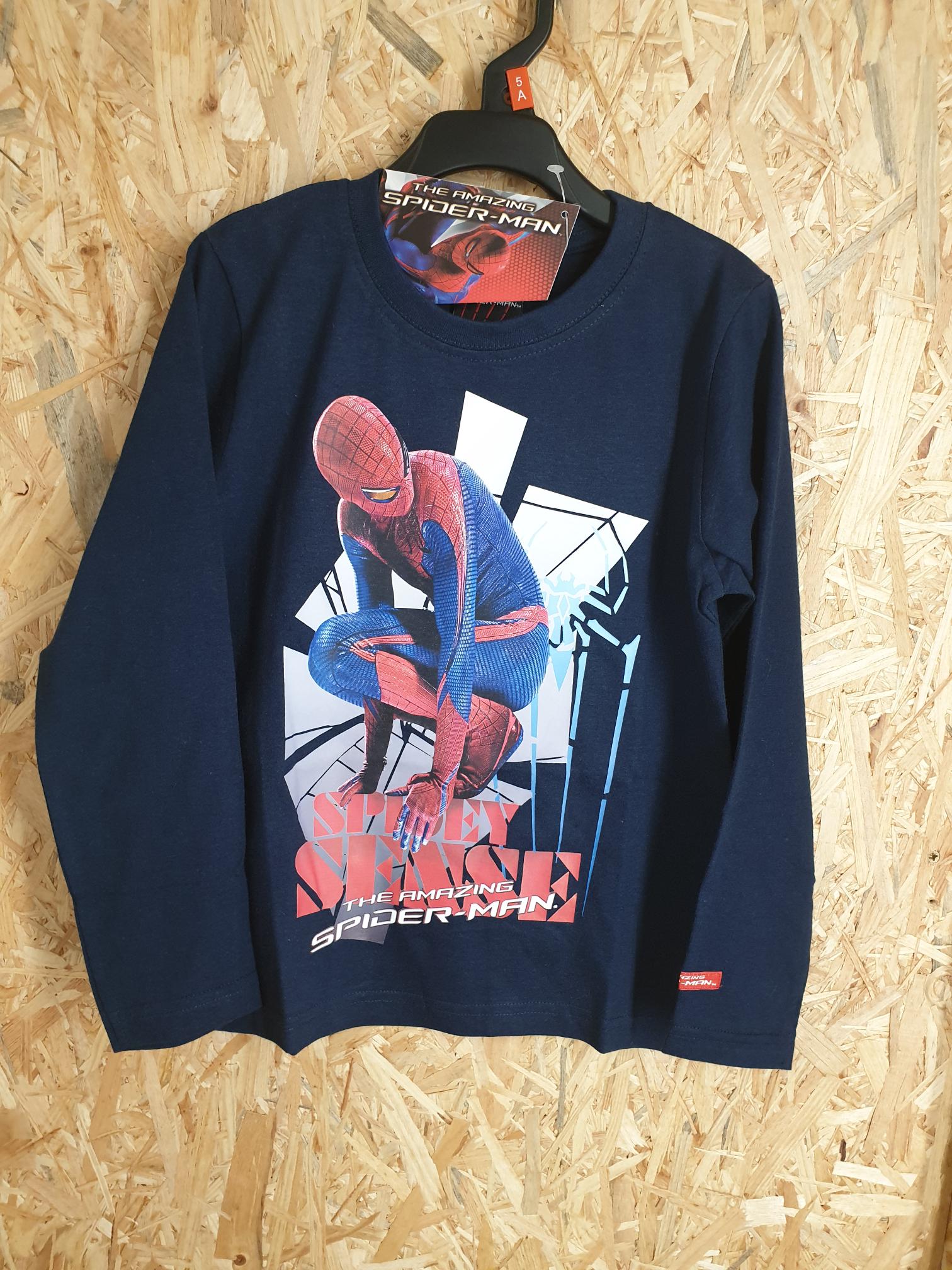 Tee-shirt Spiderman Bleu Marine 5 ans Neuf