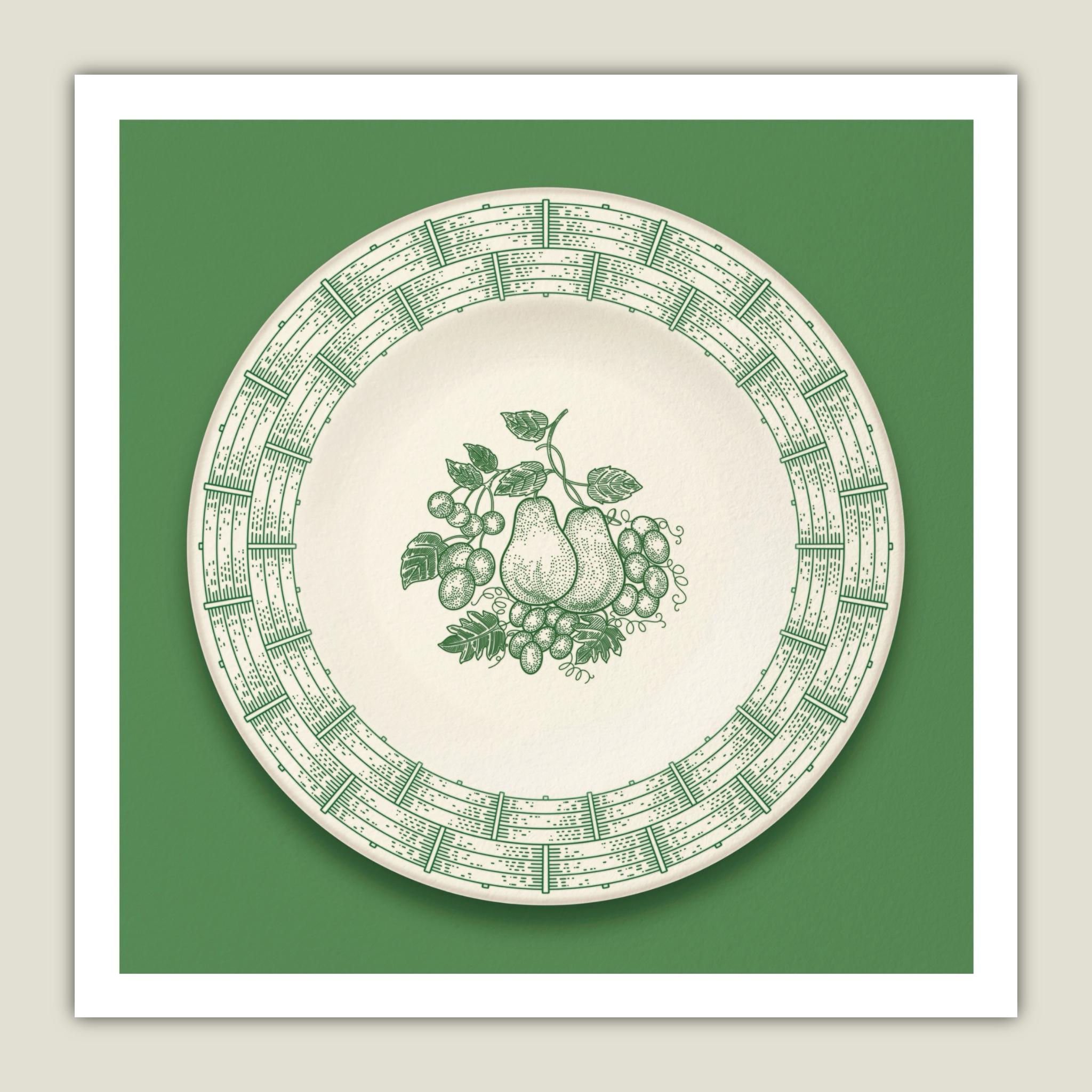 Plato Lozapenco frutal verde