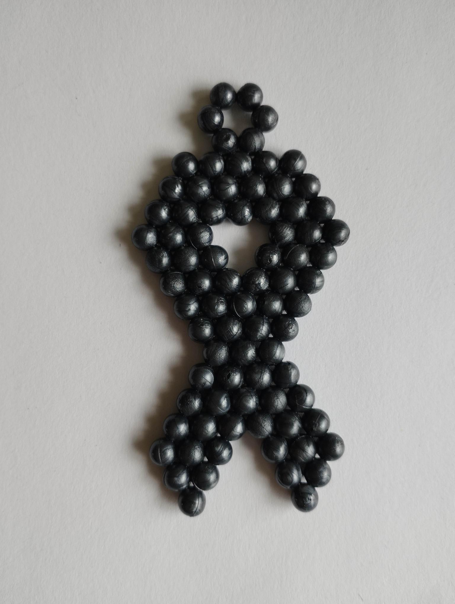 Ruban noir métallisé reflet nacré 