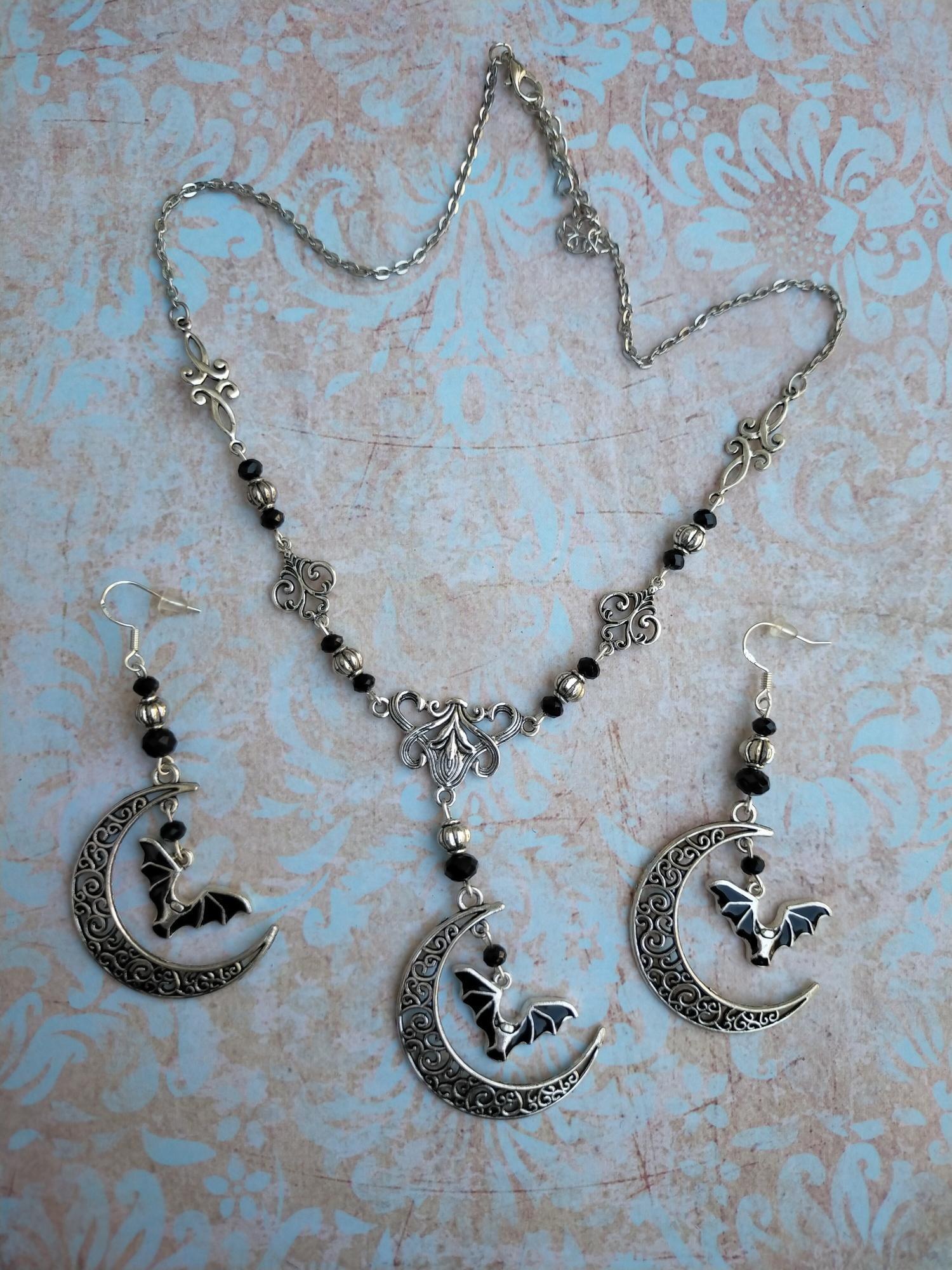 Parure lune et chauve-souris 