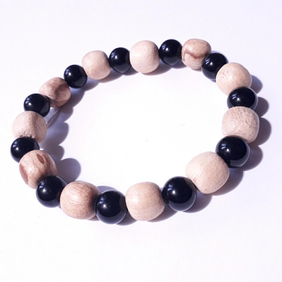 Obsidian &amp; Palo Santo Bracelet 