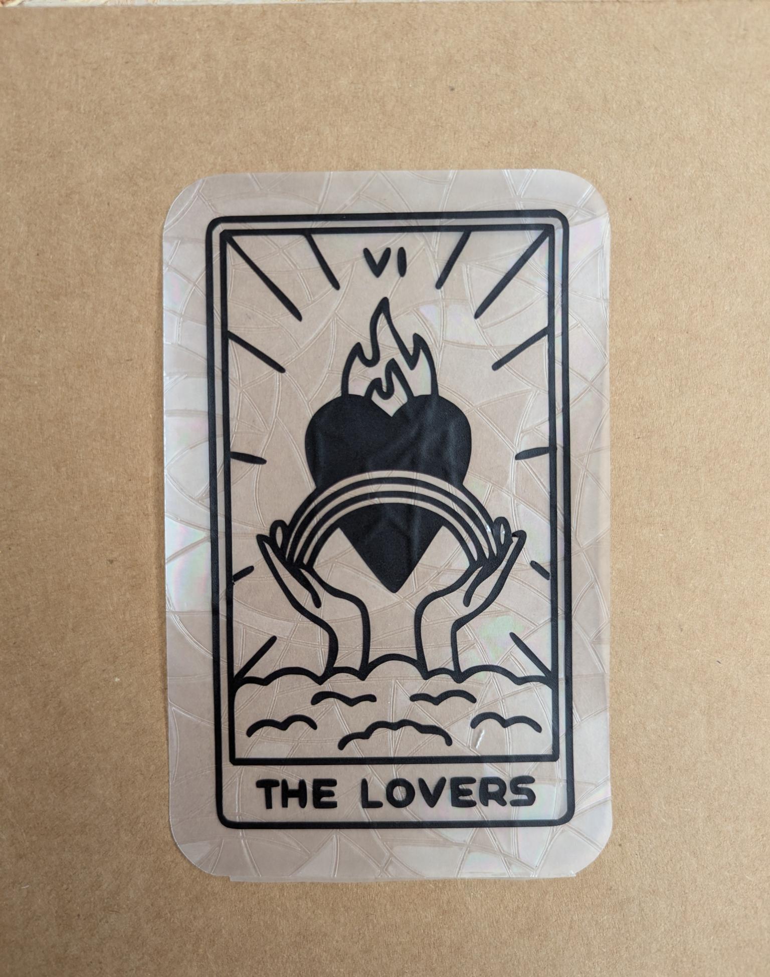 Suncatcher stickers &quot;Carte de Tarot Love&quot;