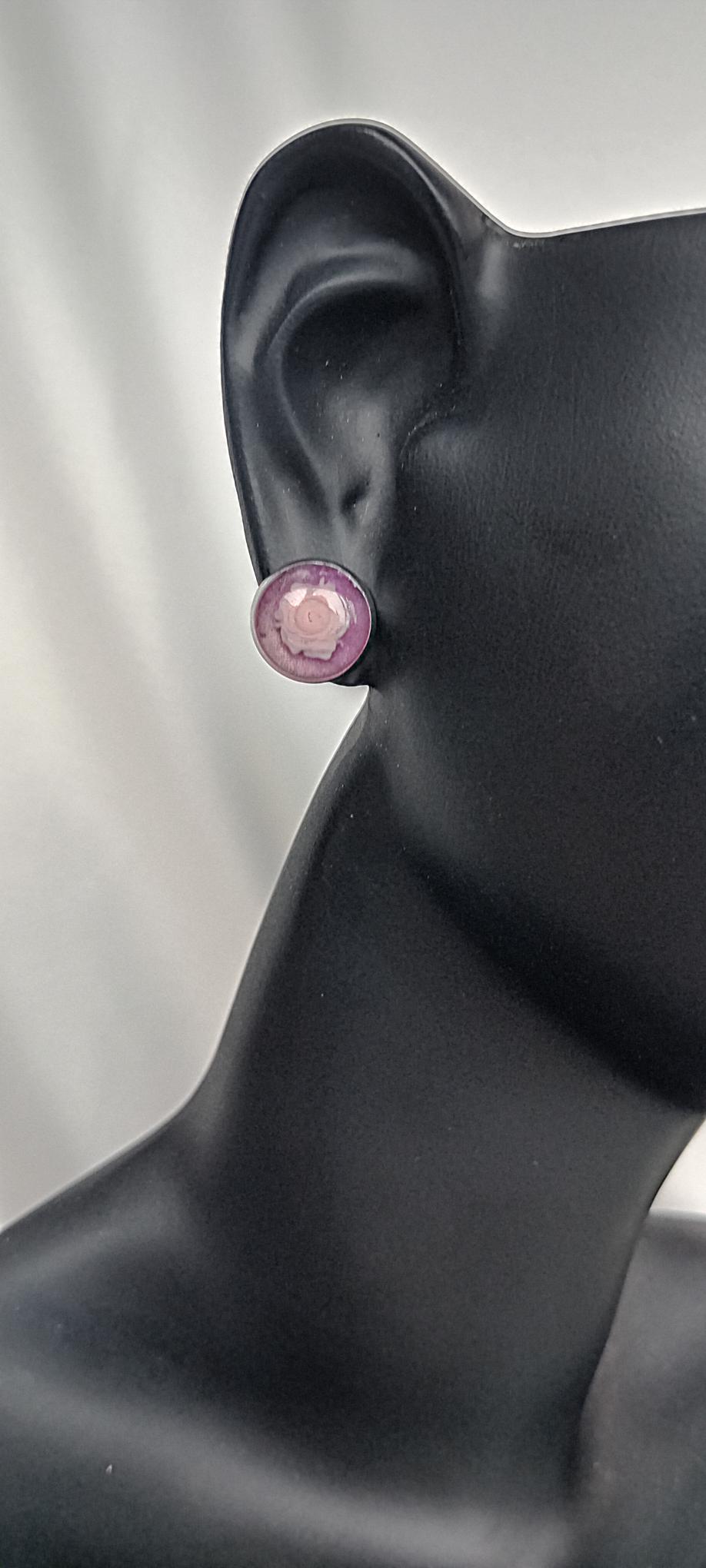 Boucles d oreilles rose BOR18