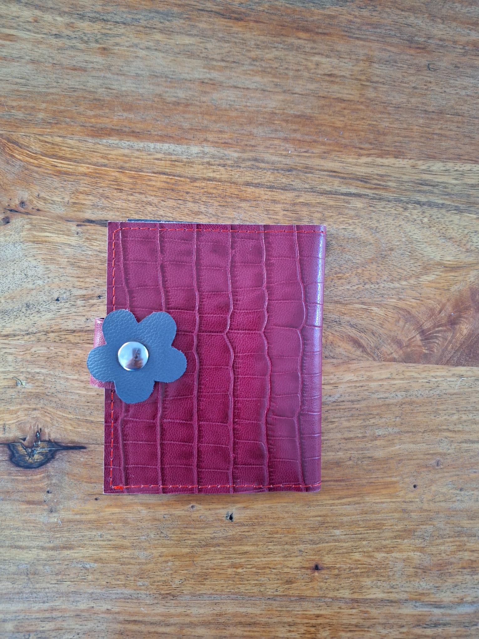 Grand porte-cartes framboise 