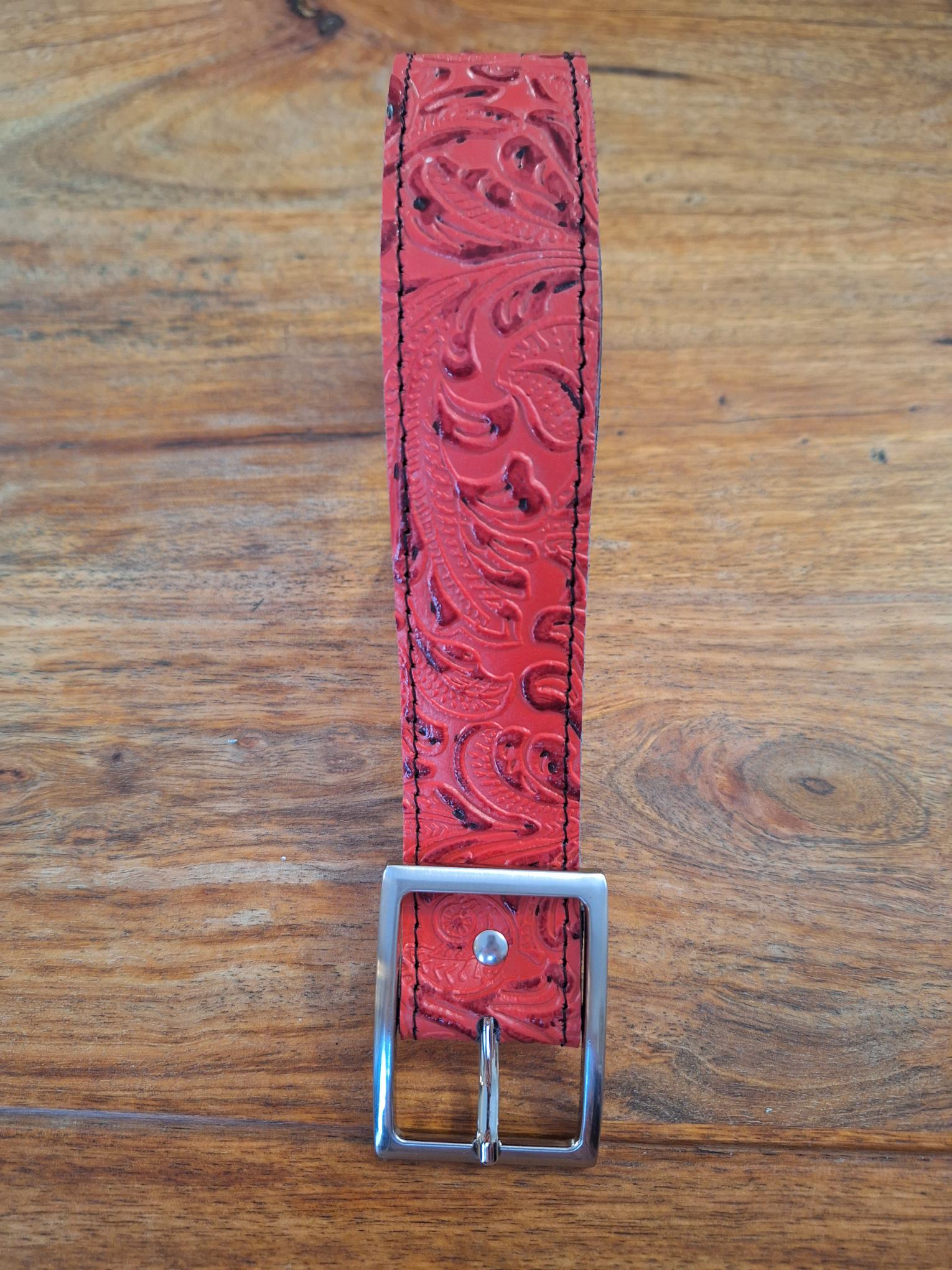 Ceinture orange imprimée