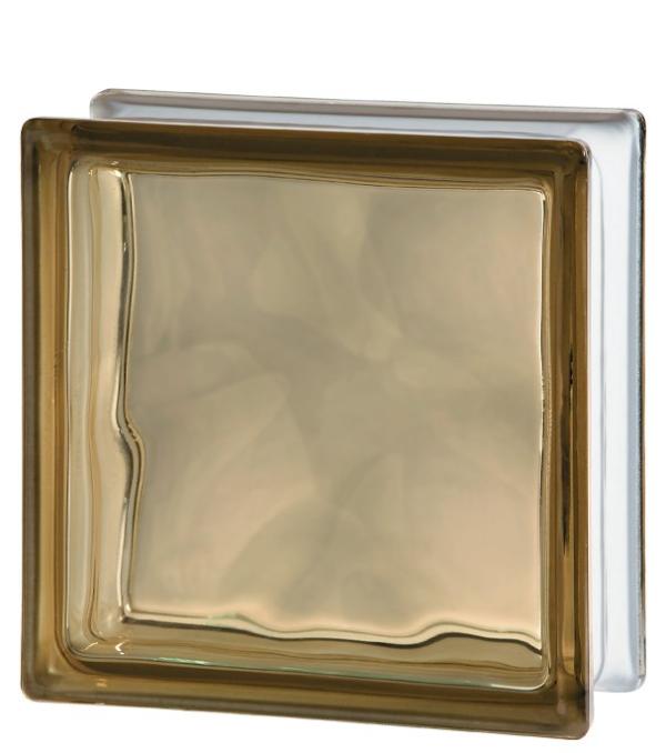 Basic Brown Wave Glass Block 
