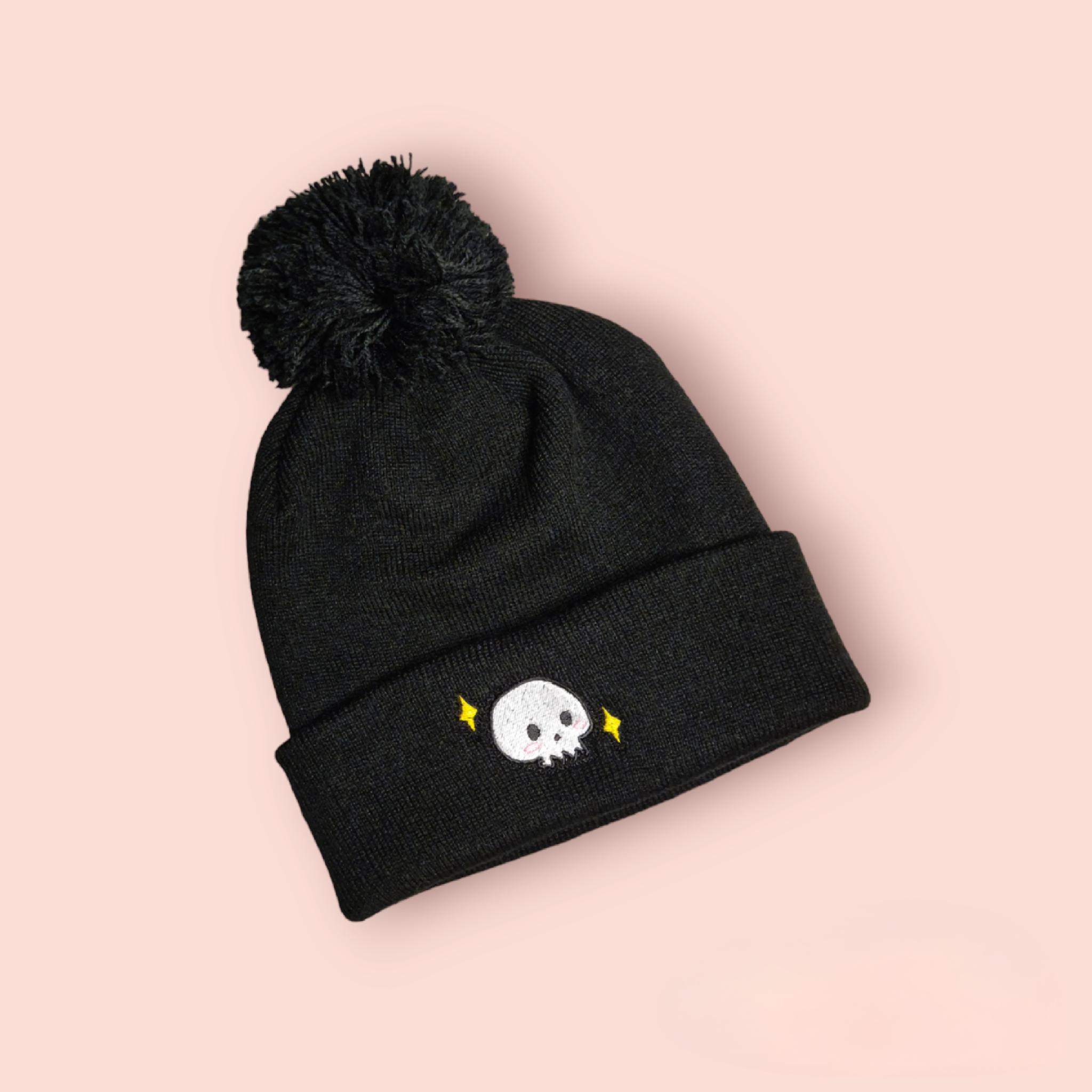 Kawaii Blushing Skull Bobble Hat
