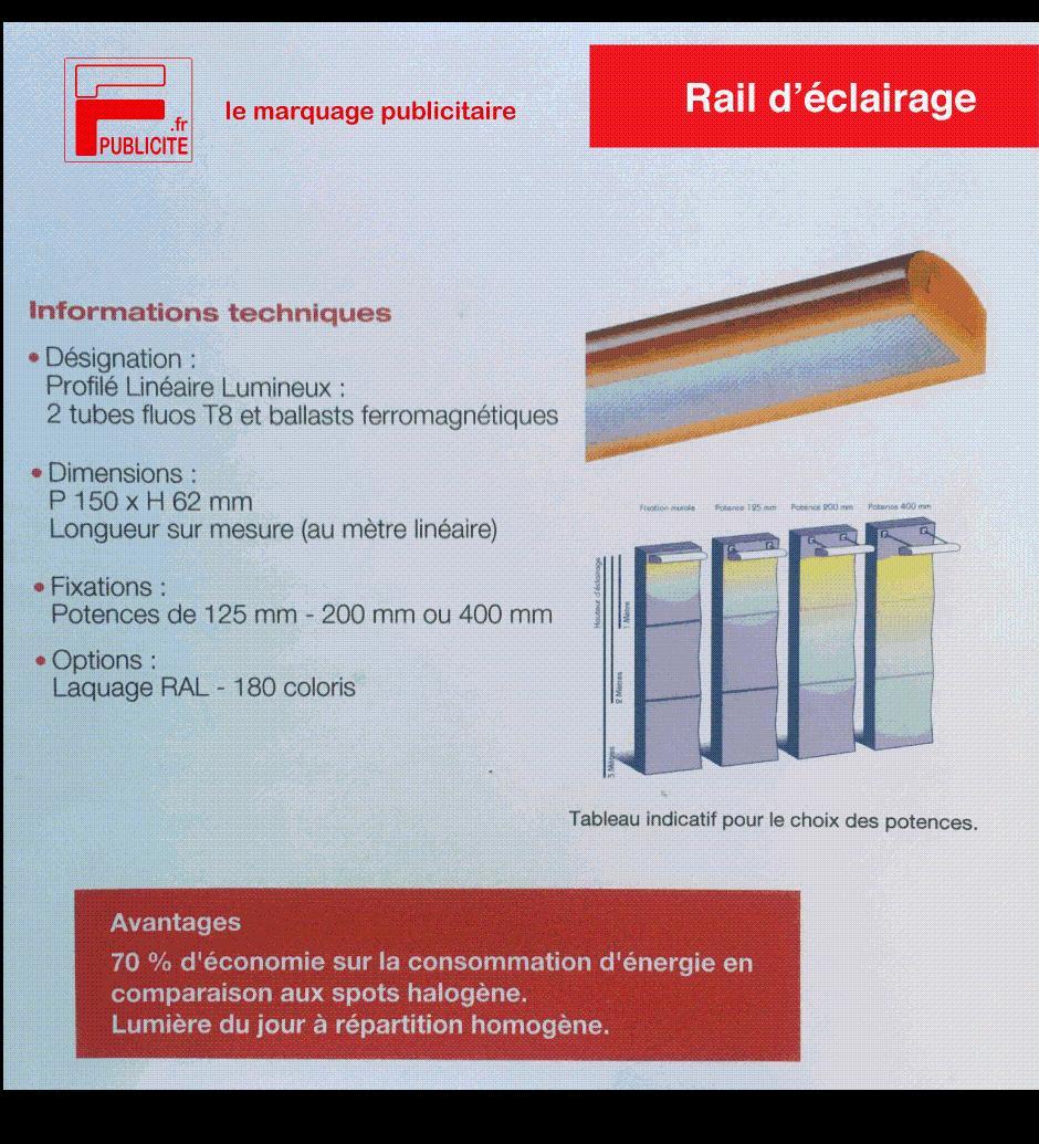 RAIL D'ÉCLAIRAGE