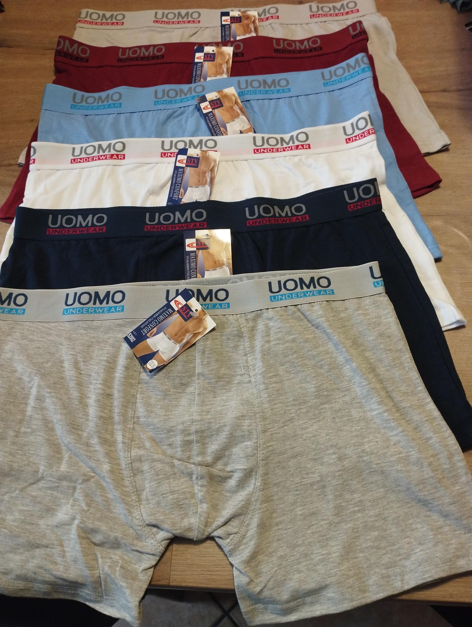 Lot de 6 boxers homme taille XXL coton. Panaché de couleur 