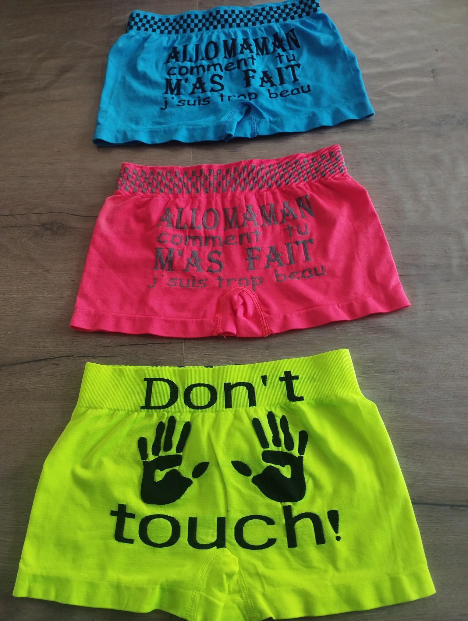 Lot de 3 boxers garçons fluorescents 5 ans
