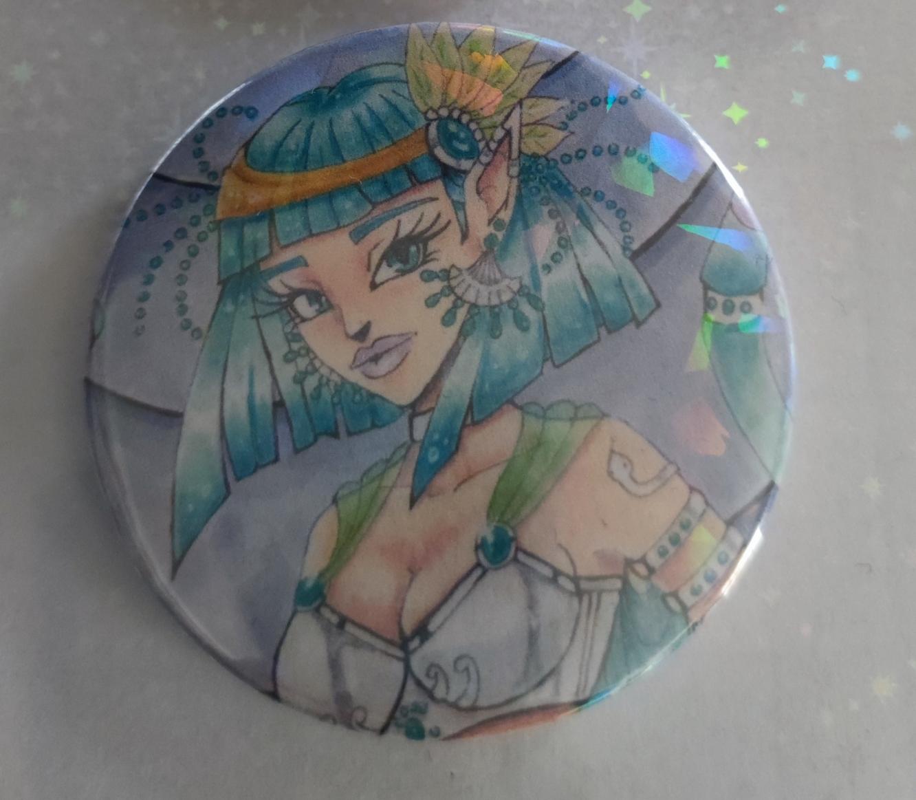 Badge Bastet Holographique 