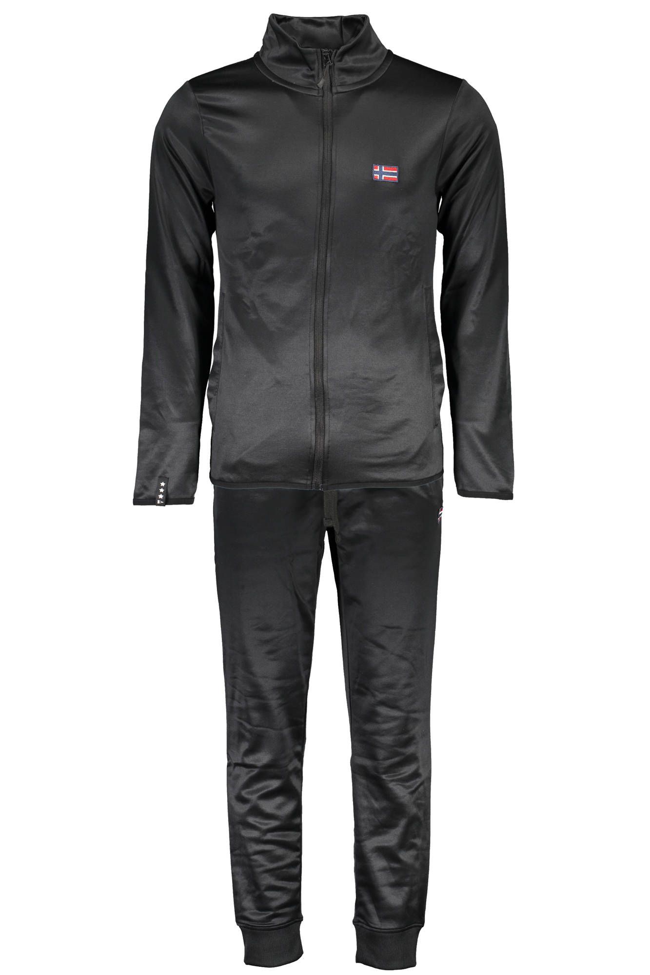 2443NORWAY 1963 FELPA CON ZIP UOMO NERO