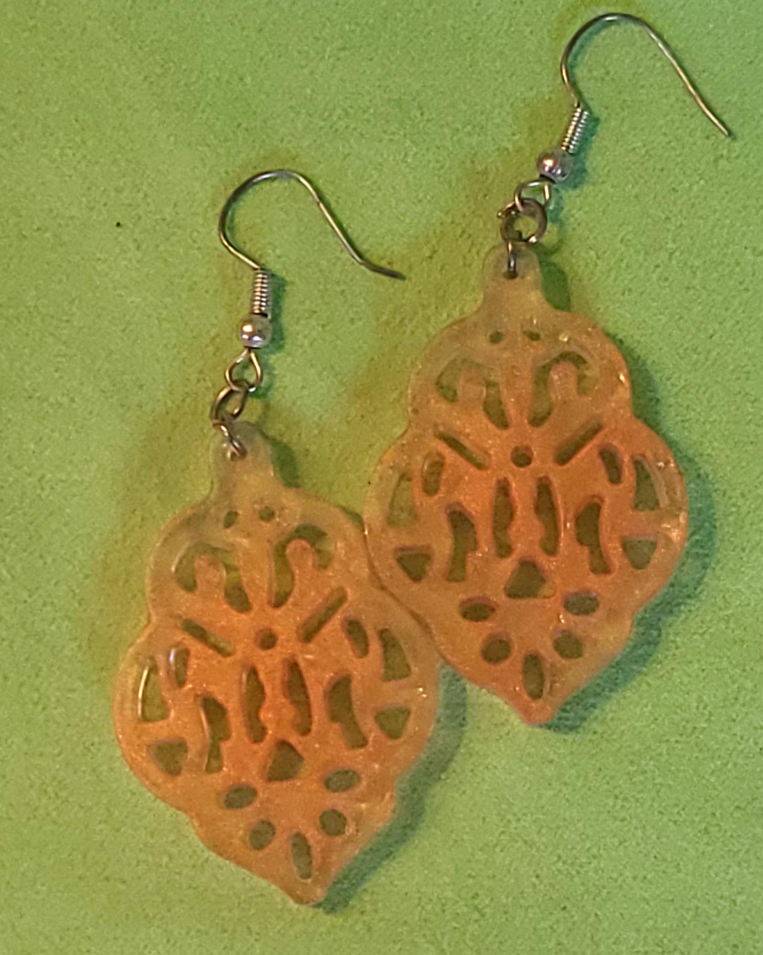 Boucles d&#039;oreilles orange 