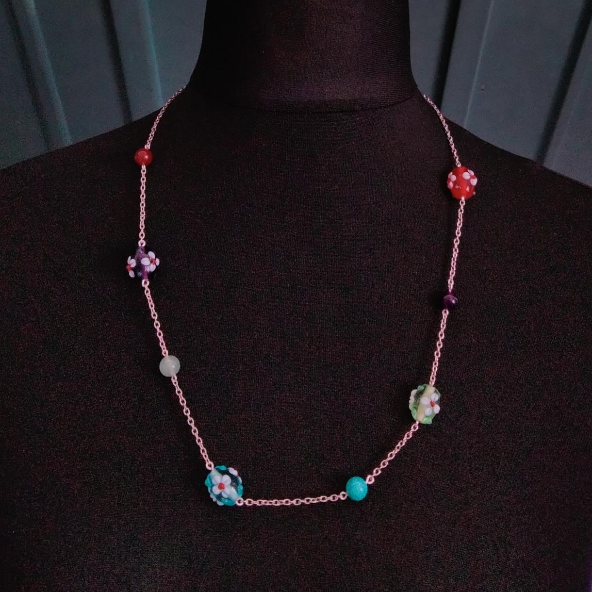 Rainbow Lampwork Beads