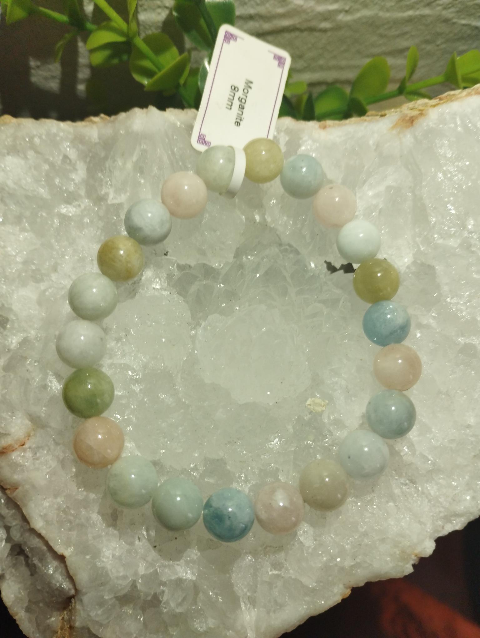 Bracelet Morganite 8mm