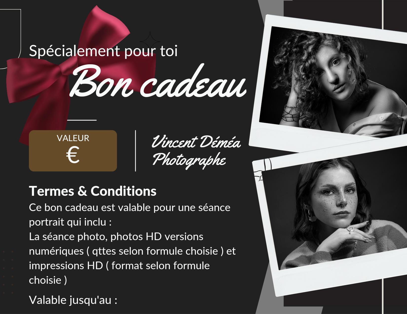 Bon Cadeau Séance Portrait