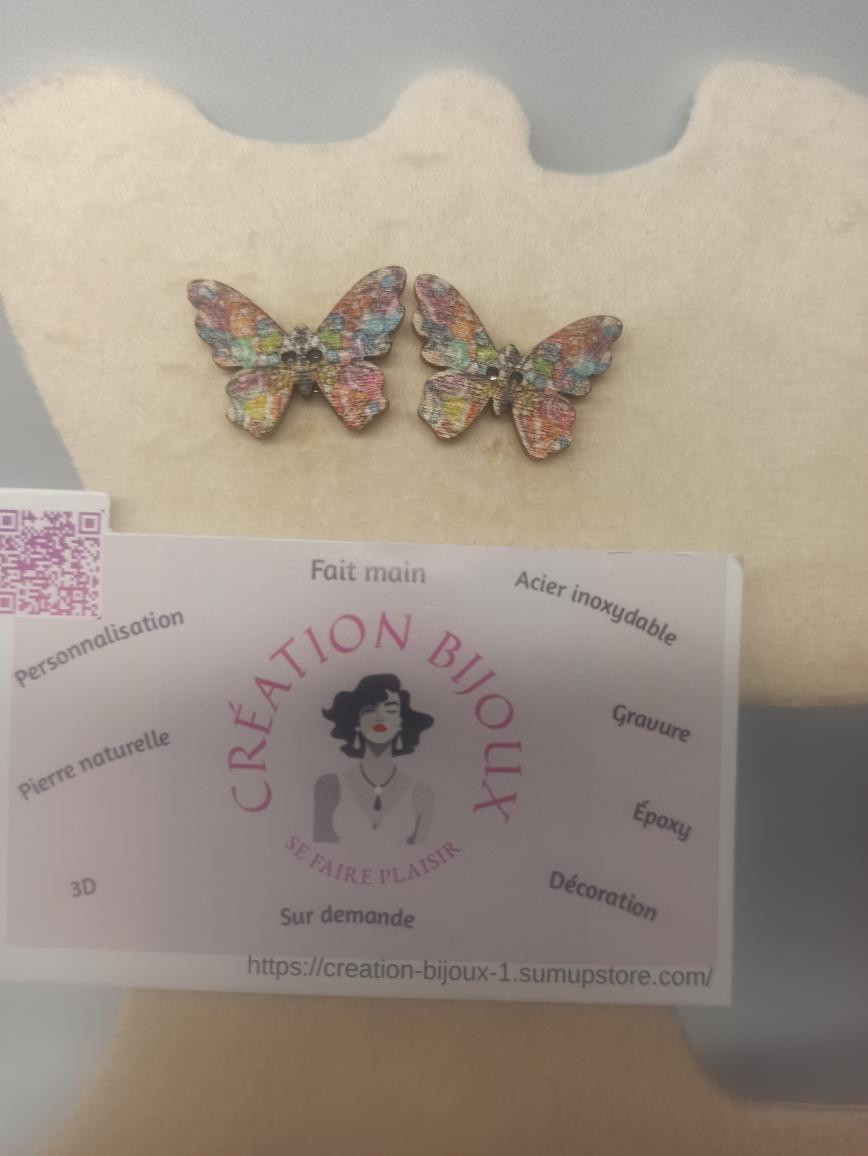Boucle d'oreille papillon 
