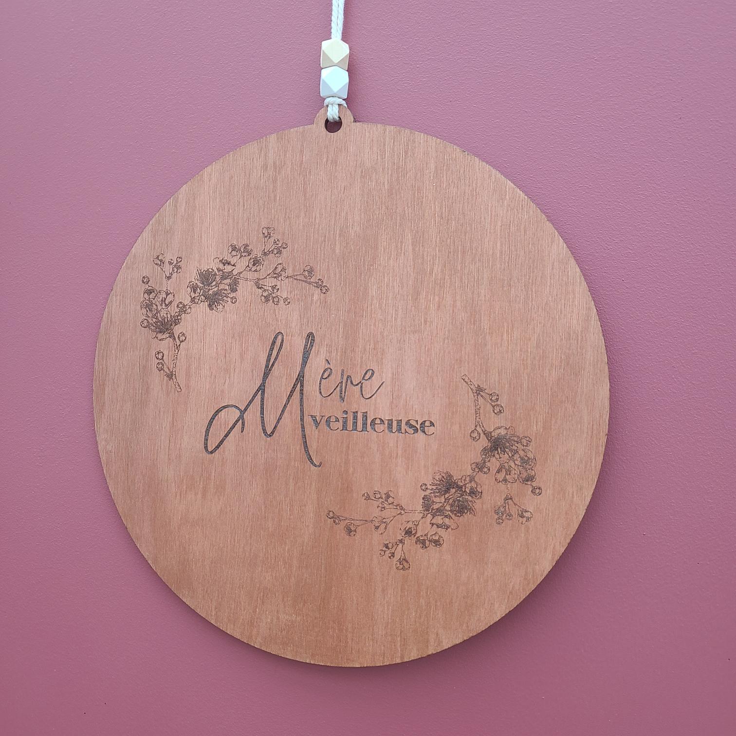 Decoration bois &quot;mère veilleuse &quot;