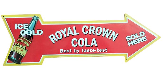 Plaque métal grand format / royal crown cola/ occasion T.B.E