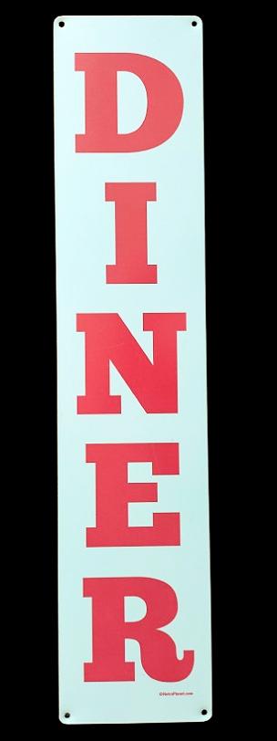 Plaque métal tôle épaisse grand format / Diner / style vintage/ occasion T.B.E