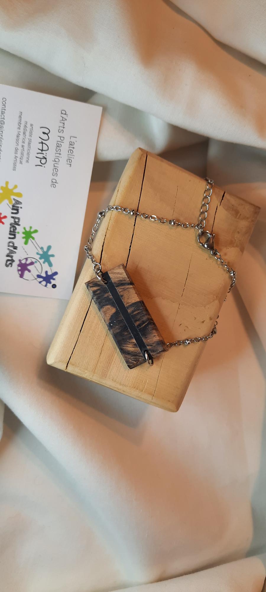 Bracelet ébène manguier rectangle 