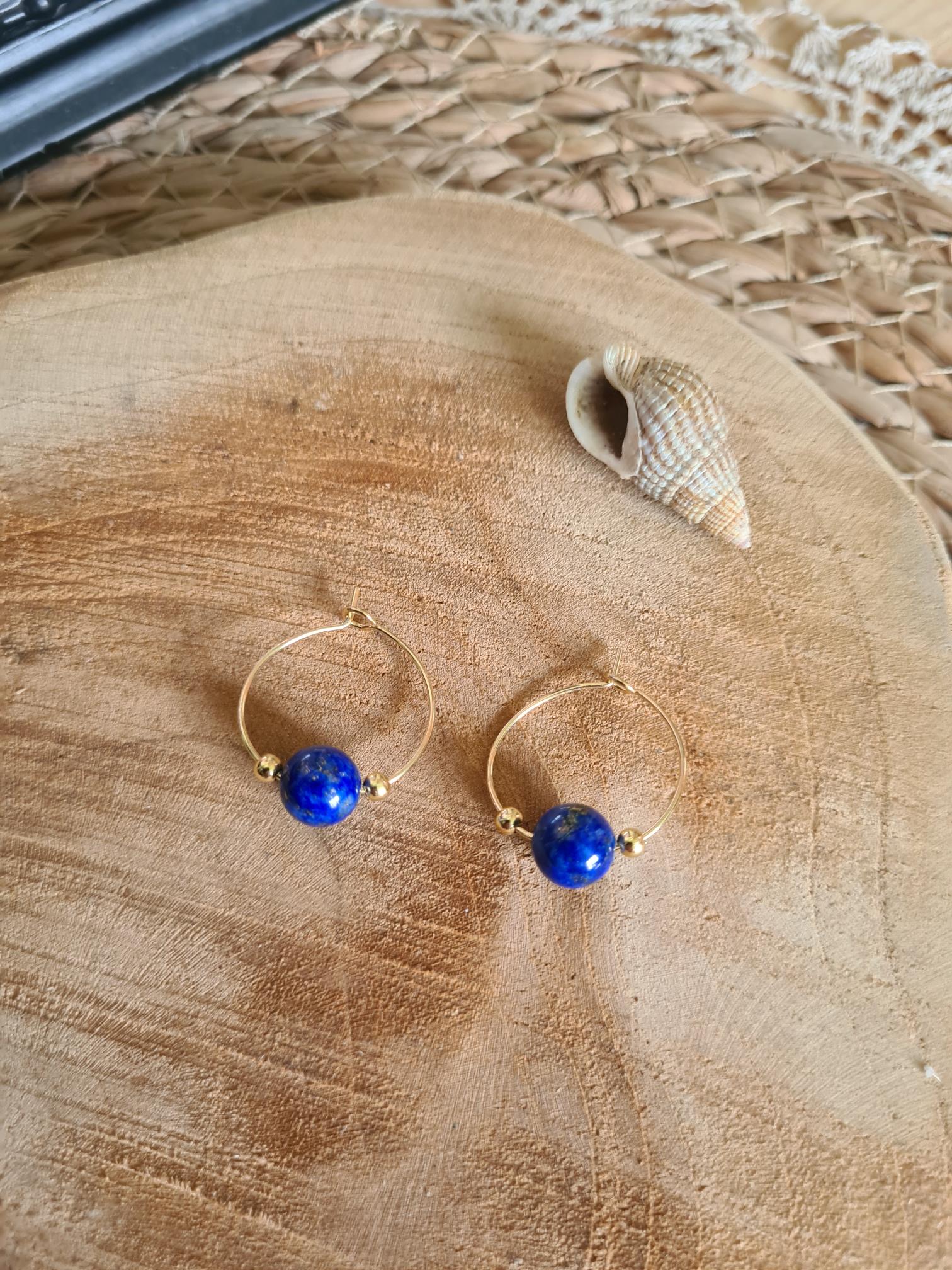 Créoles Lapis-lazuli 