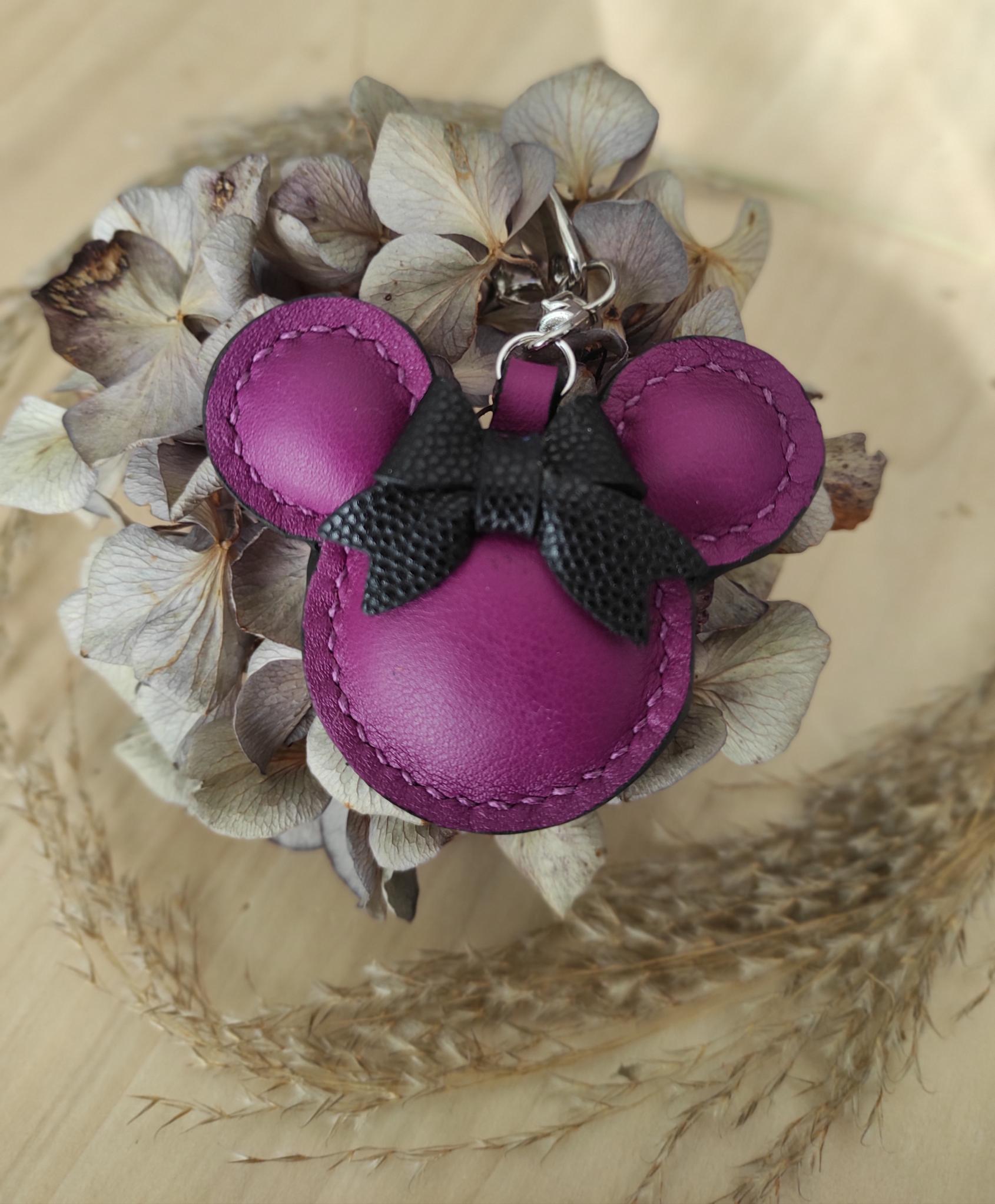 Porte clés Souris en cuir 