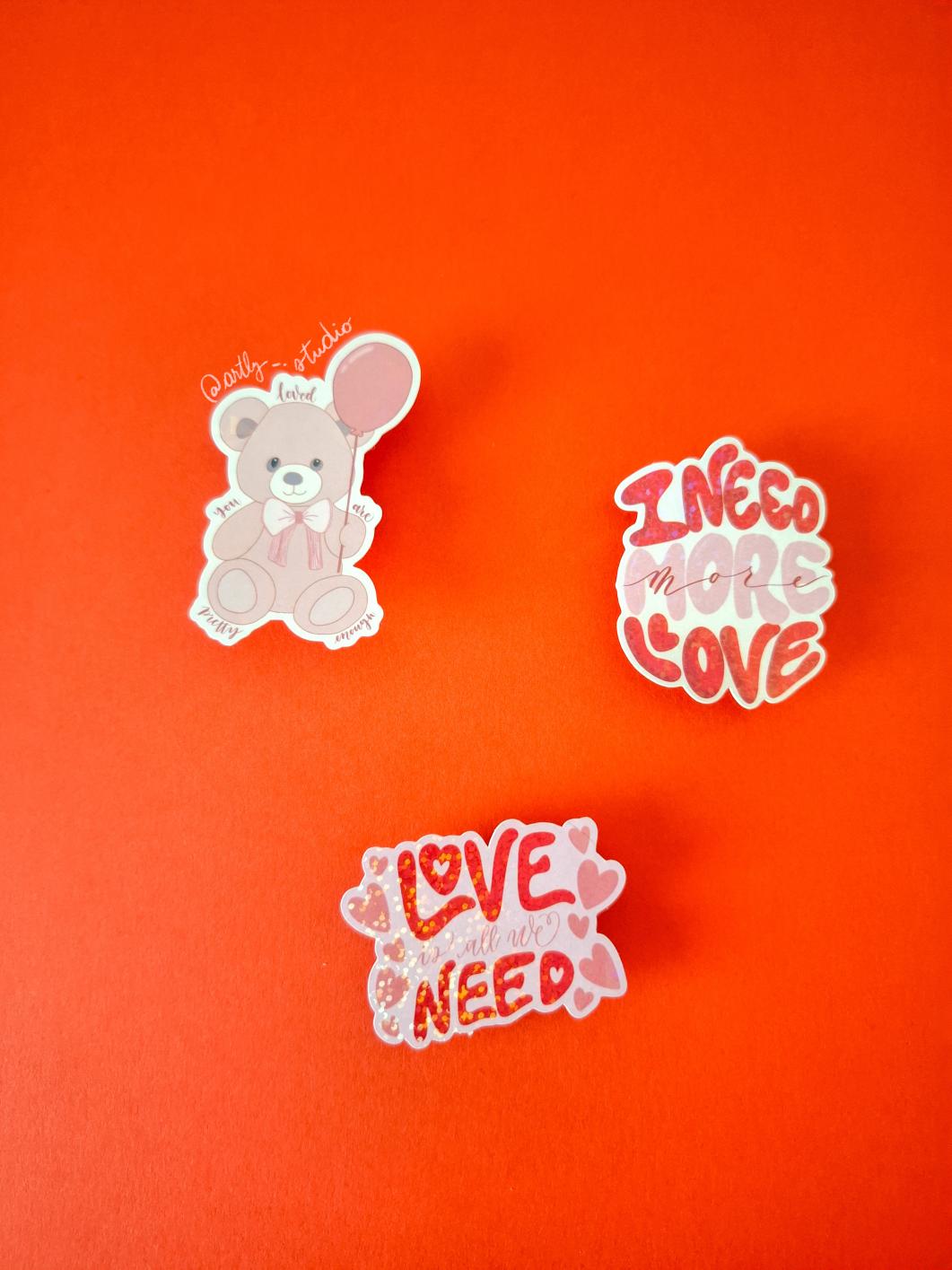 LOT DE STICKERS cœur à cœur 