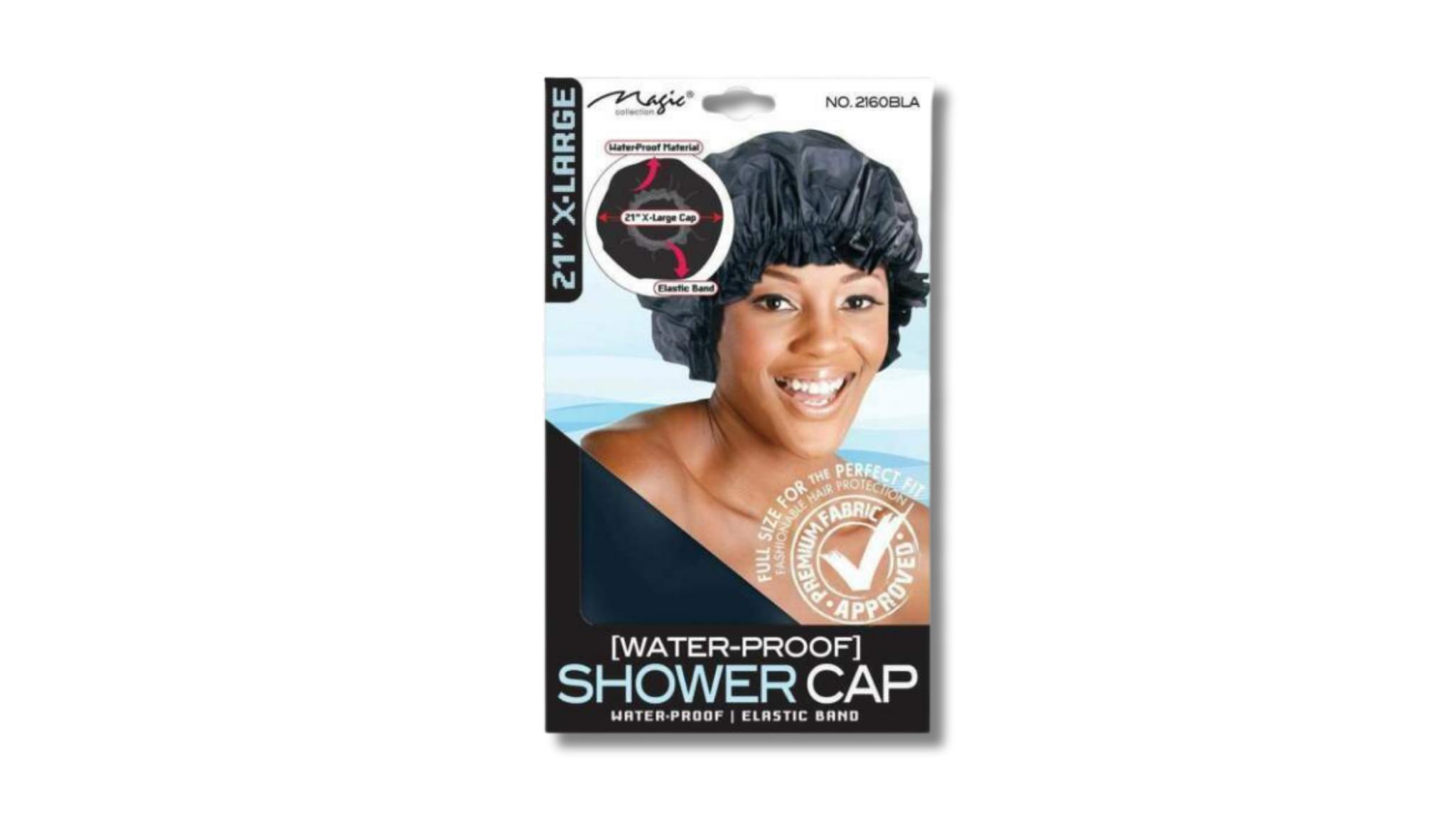 Magic Water-Proof Shower Cap Extra Large No. 2160 (Black)