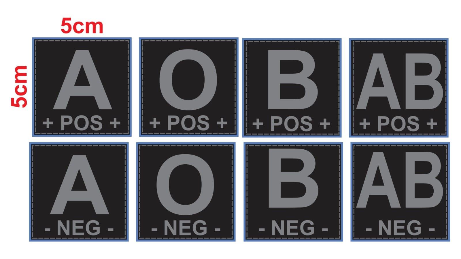 Patch pvc Groupe Sanguin noir