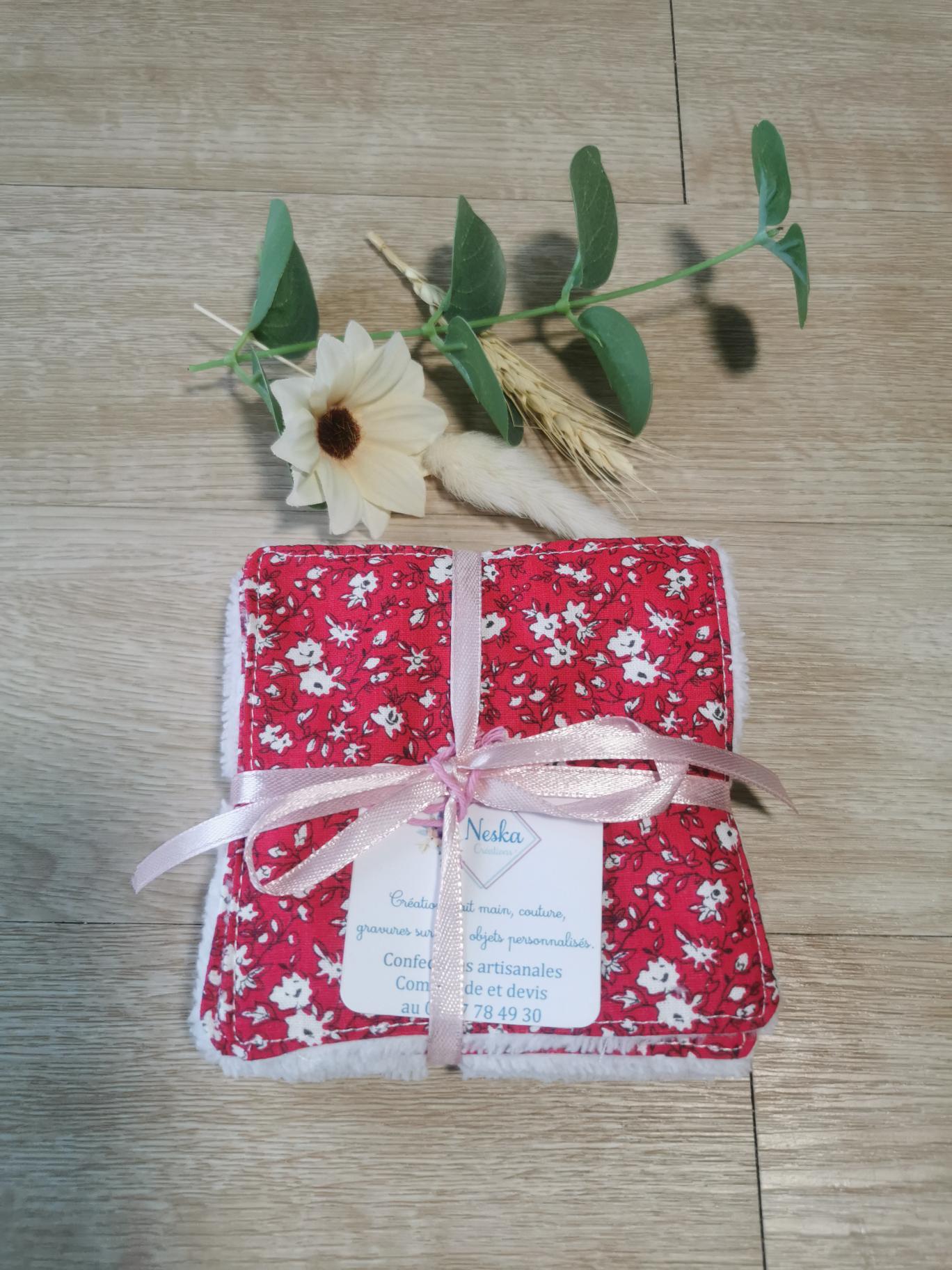 Lot de 7 lingettes lavables en éponge de bambou 