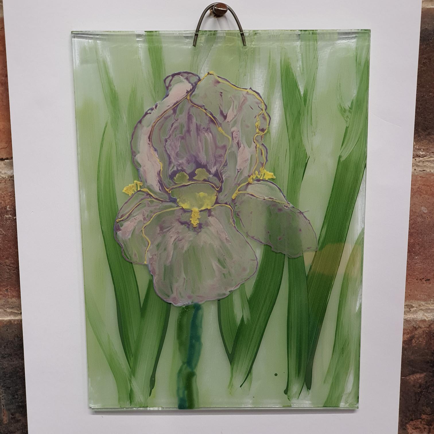 A5 Purple Bearded Iris wall art