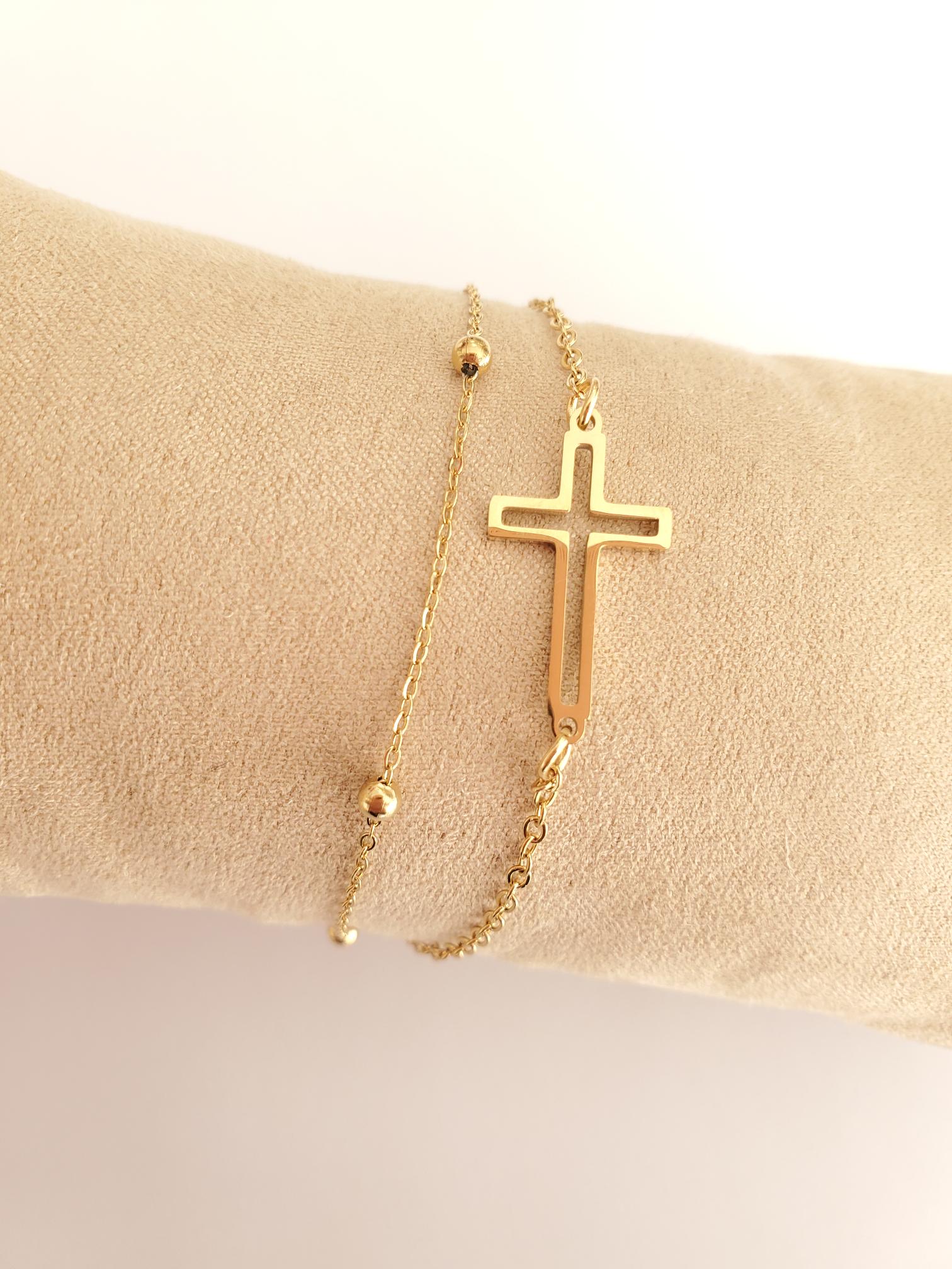 Bracelet double croix