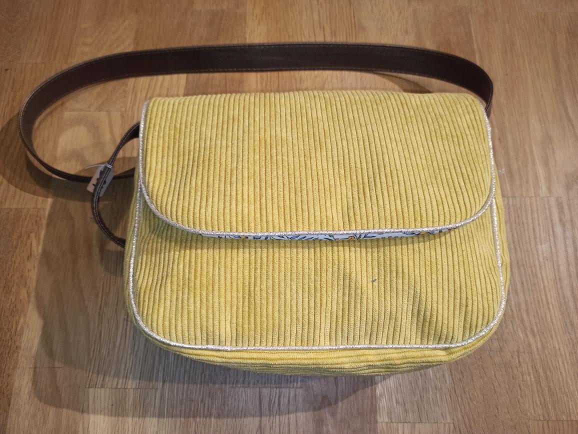 Sac Velours Jaune