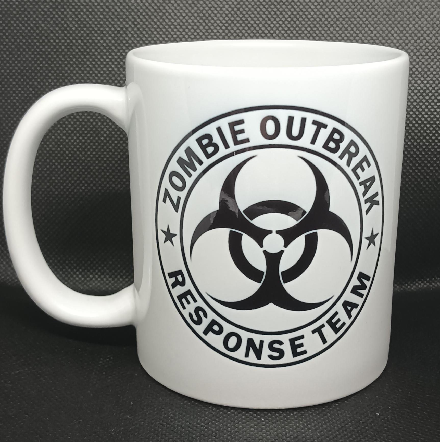 Custom Printed Zombie Outbreak Response Team Mug.