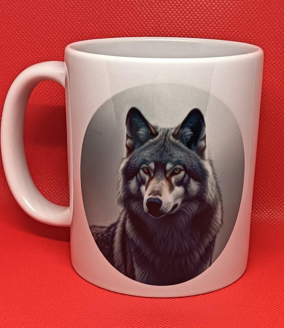 Custom Printed Wolf Coffee Mug.