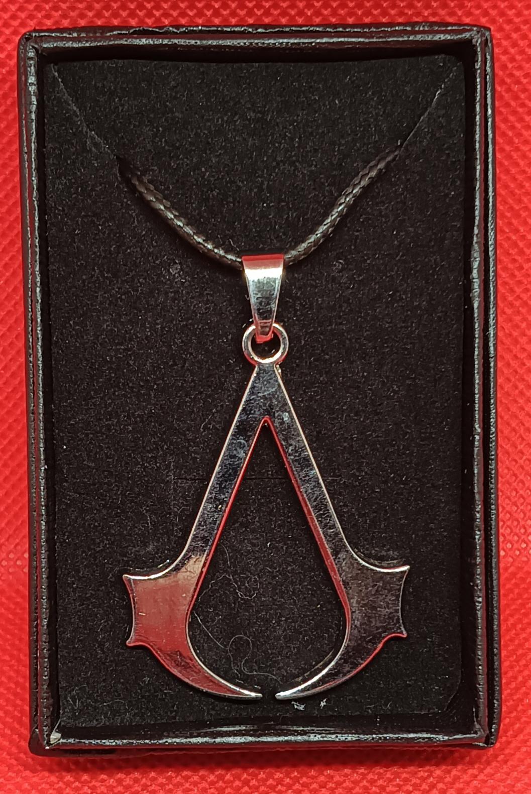 Tibetan Silver Assassin's Creed Logo Pendant Necklace.