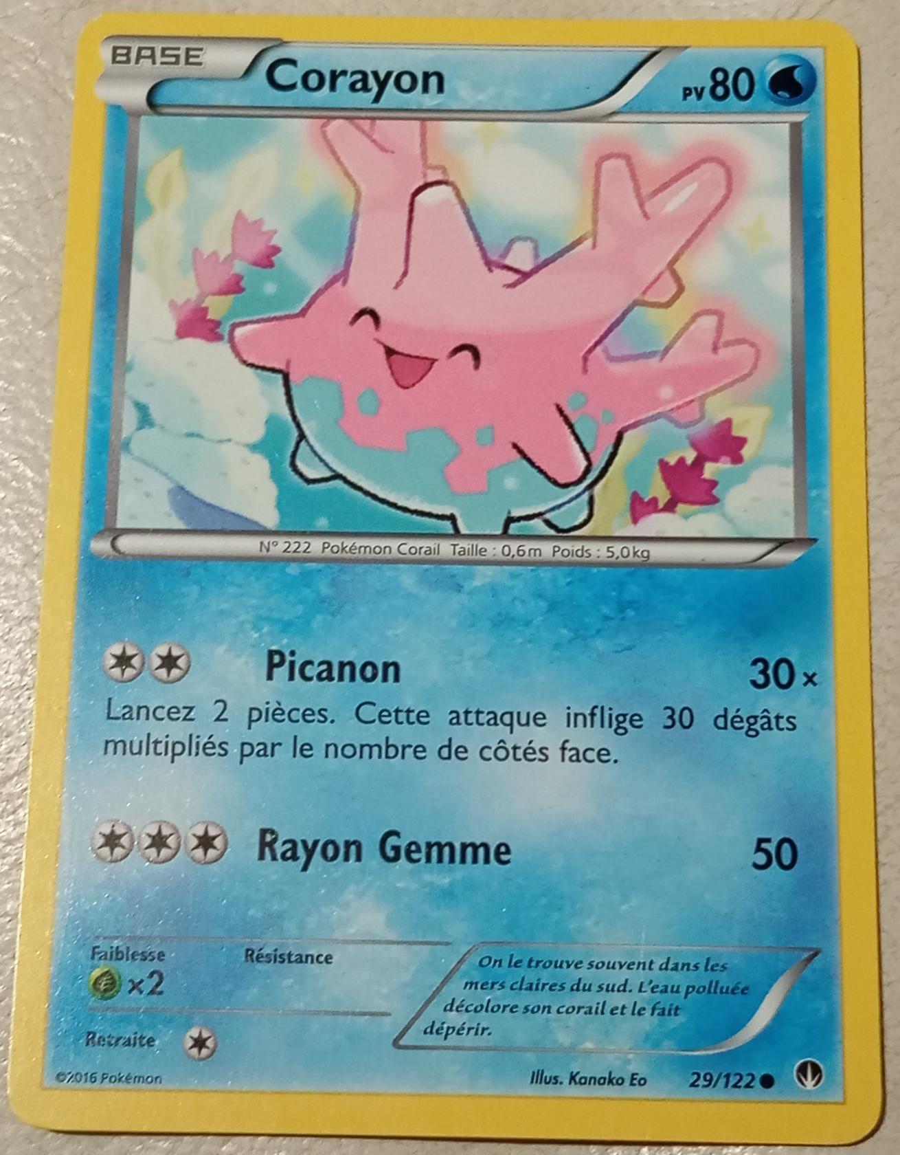 Carte pokémon Corayon